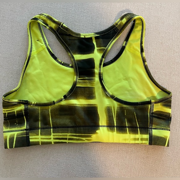 Nike Pro Dri-Fit Neon Yellow & Brown Sports Bra - Picture 3 of 4